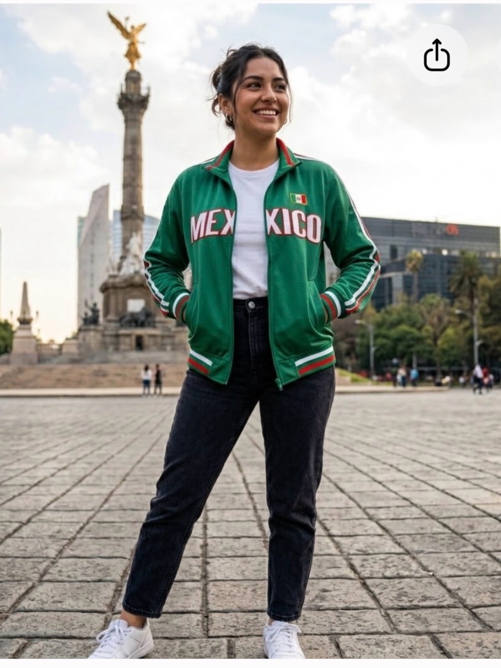 Wear the Passion: The Iconic Green & Red Mexico Track Jacket ⚽